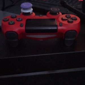 Red ps4 controller with high rise control freak